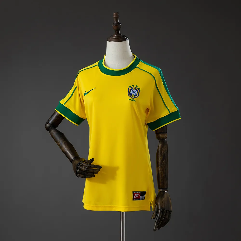 Brazil 1998 Home Women's Retro Jersey — 1/2