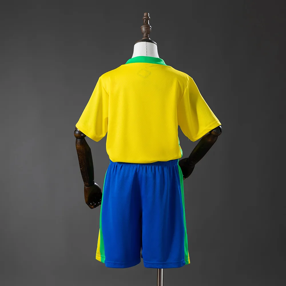 Brazil 2025 Home Kids Kit Jersey SIZE:16-28