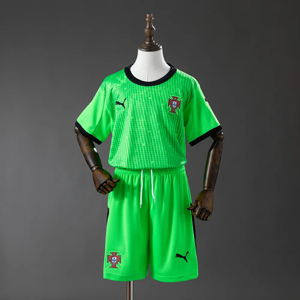Portugal 2026 Fluorescent Green Kids Kit Jersey
