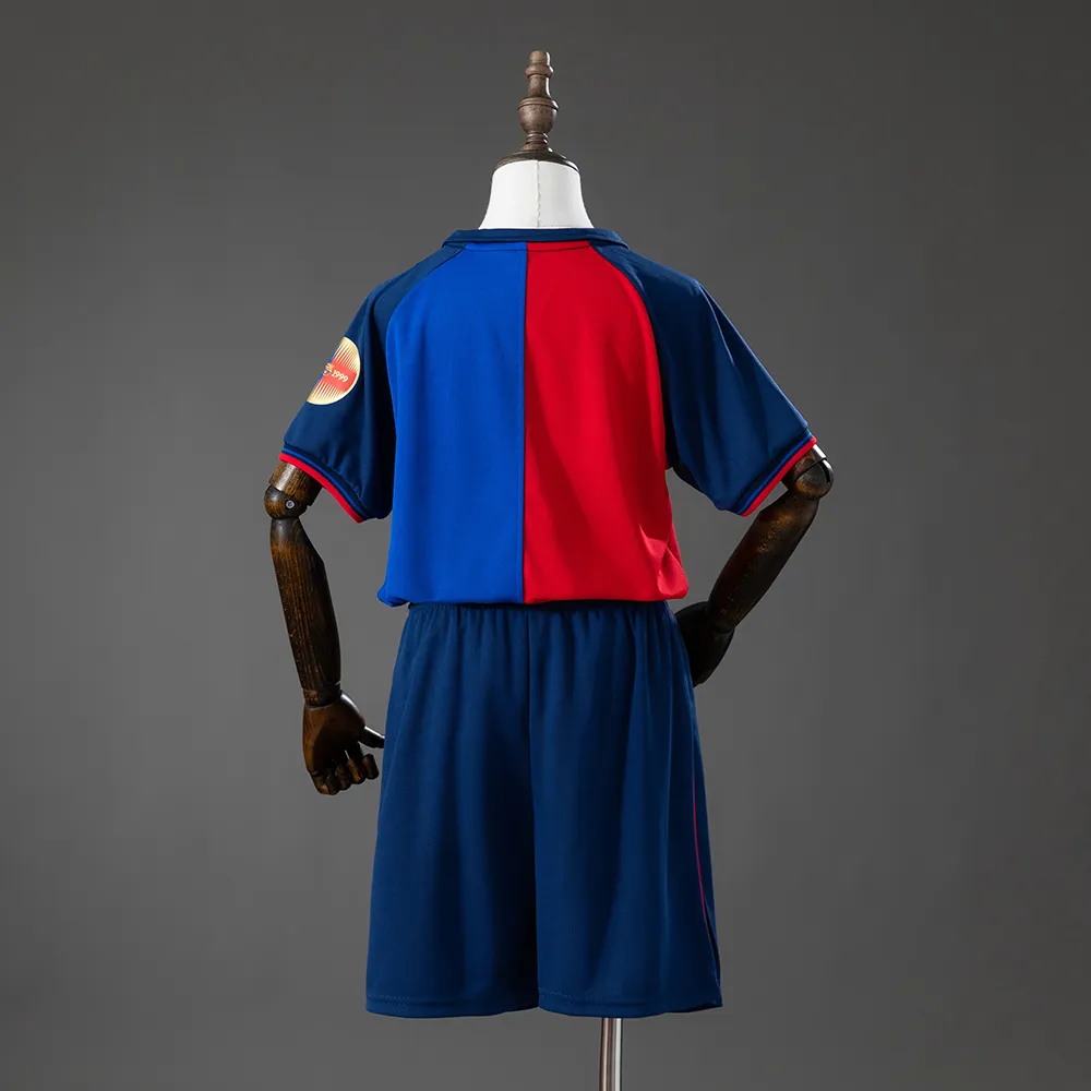 Barcelona 100th Anniversary Retro Kids Kit Jersey