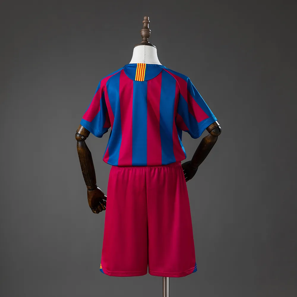 Barcelona 05/06 Home (League Edition) Retro Kids Kit Jersey