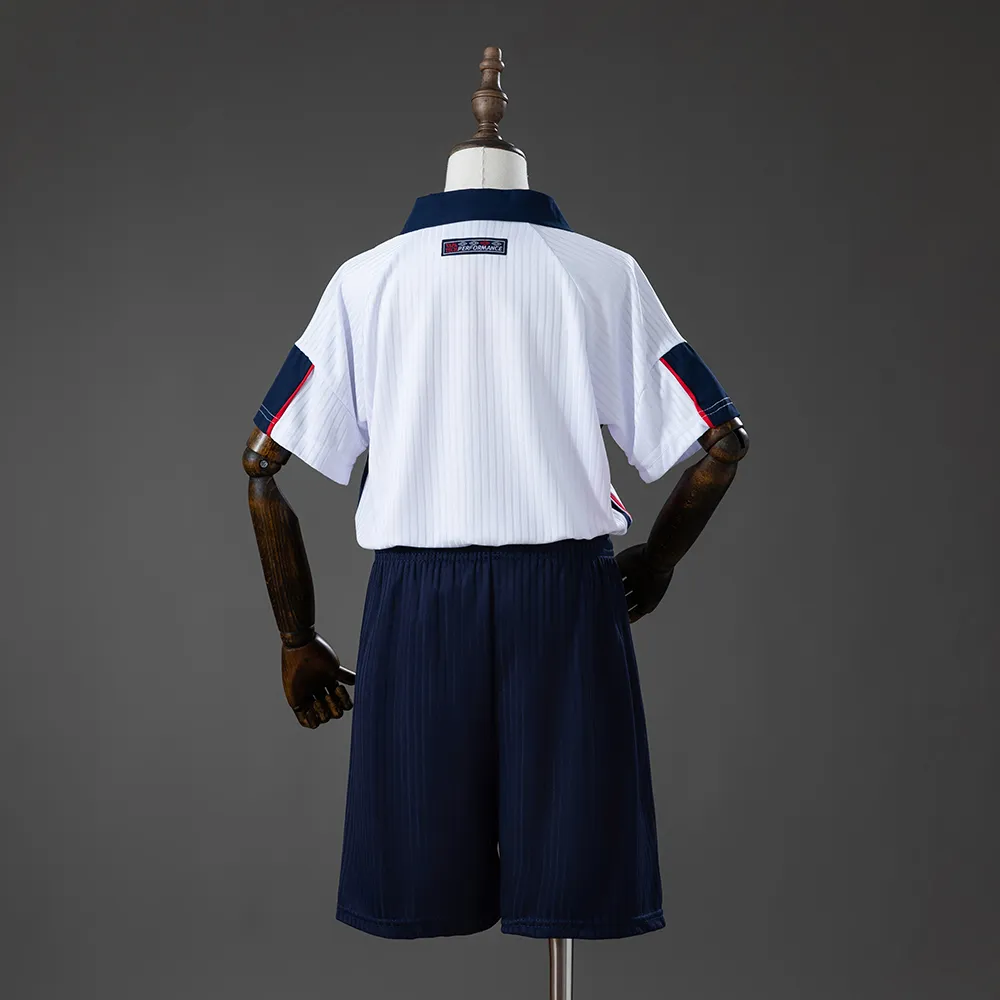 England 1998 Home Retro Kids Kit Jersey