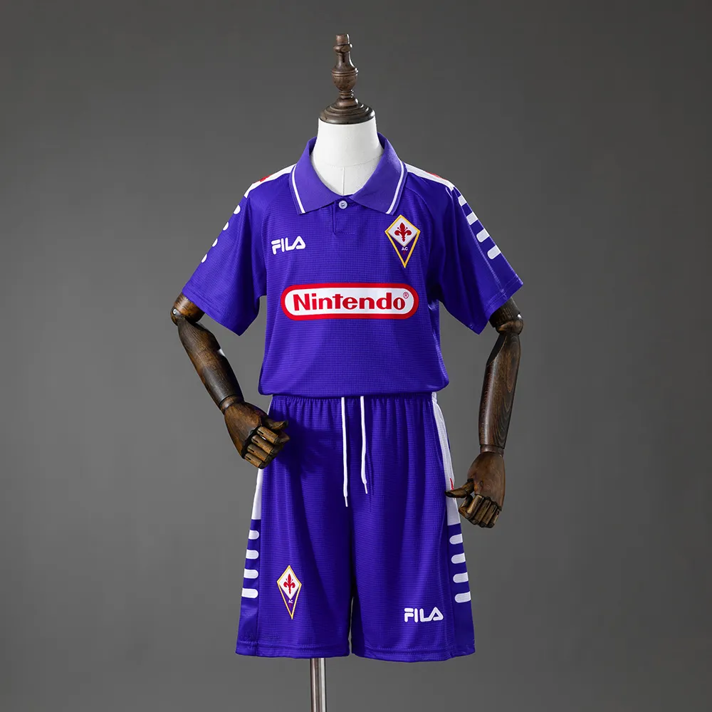 Fiorentina 98/99 Home Retro Kids Kit Jersey — 1/2