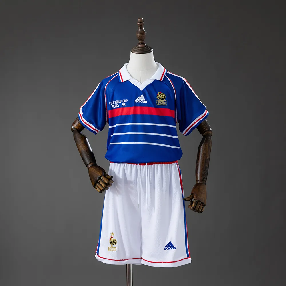 France 1998 Home Retro Kids Kit Jersey — 2/2
