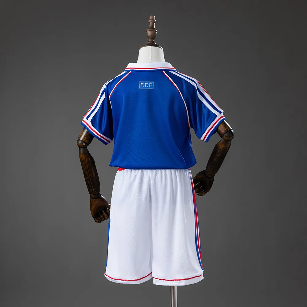 France 1998 Home Retro Kids Kit Jersey