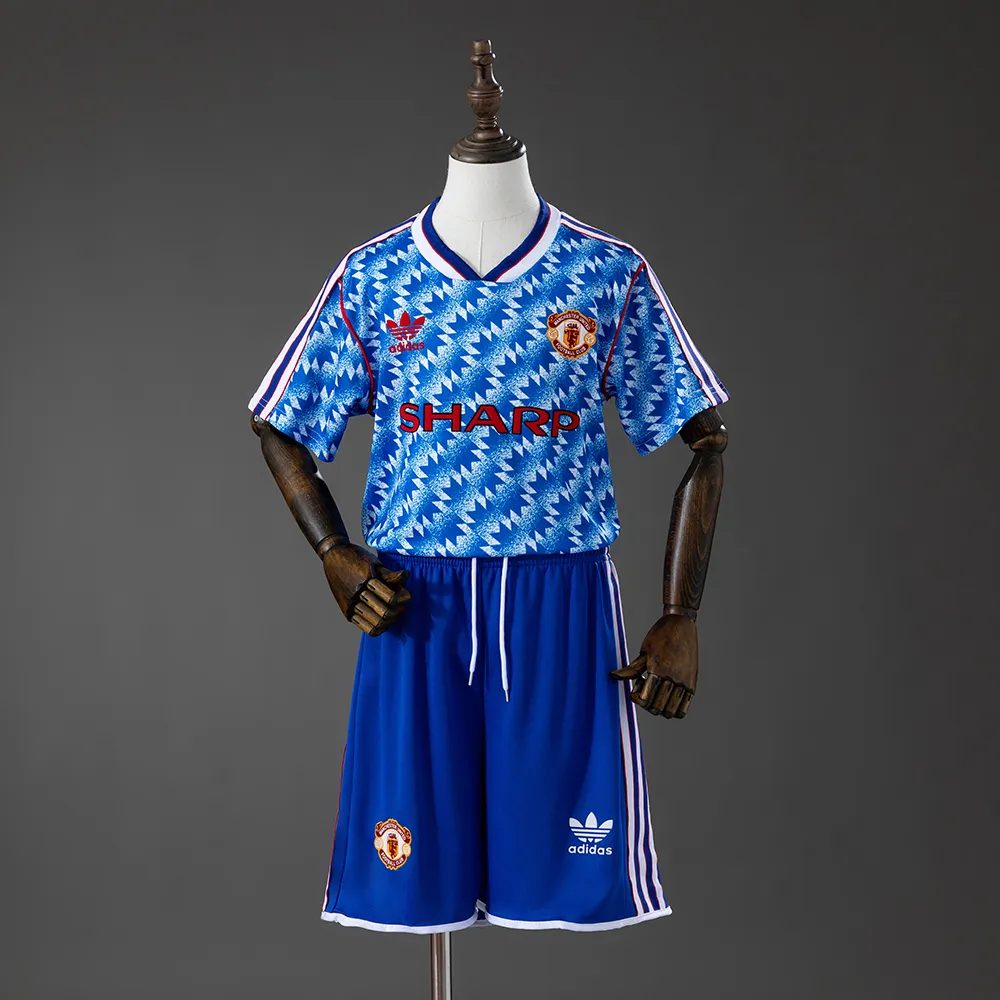 M-U 90/92 Away Retro Kids Kit Jersey — 2/2