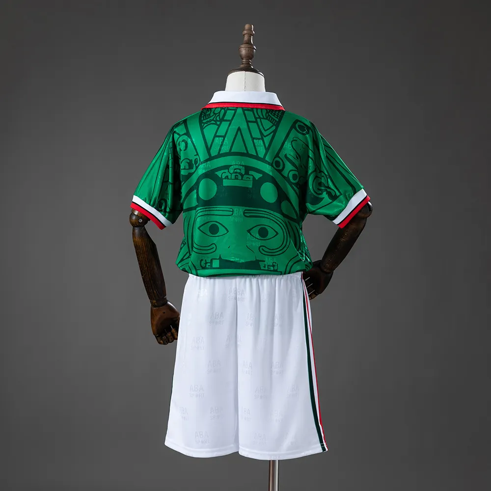 Mexico 1998 Home Retro Kids Kit Jersey