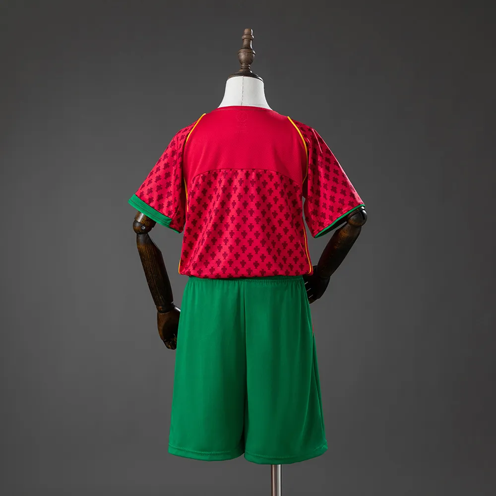 Portugal 2004 Home Retro Kids Kit Jersey — 1/2
