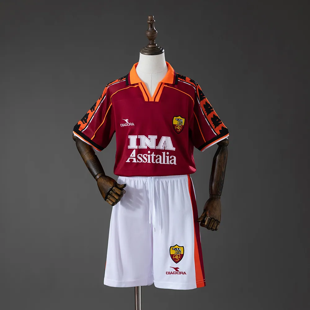 Roma 98/99 Home Retro Kids Kit Jersey — 2/2