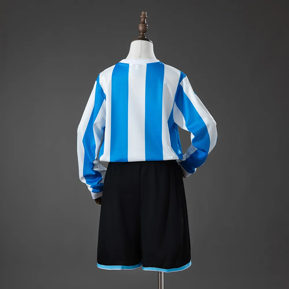 Argentina 1998 Home Retro Long-Sleeved Kids Kit Jersey