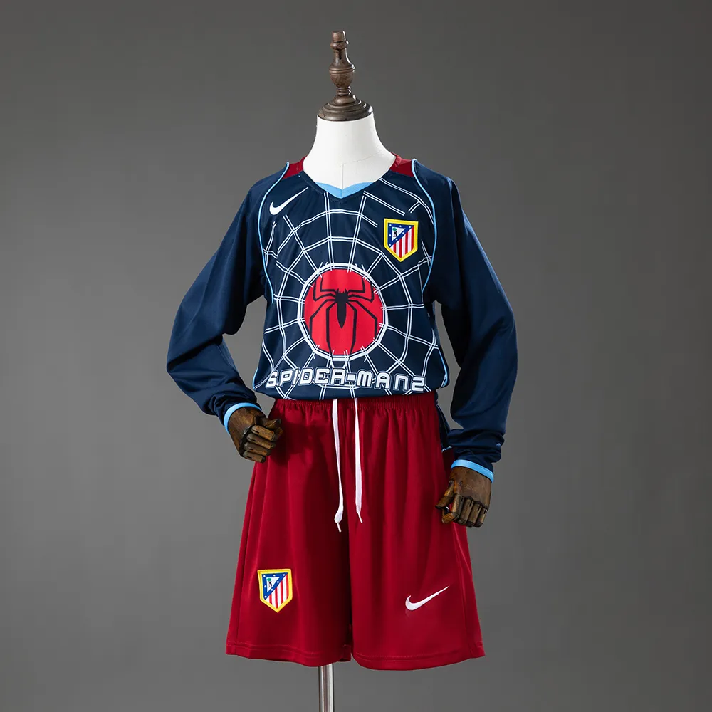 Atletico Madrid 04/05 Away Retro Long-Sleeve Kids Kit Jersey — 2/2
