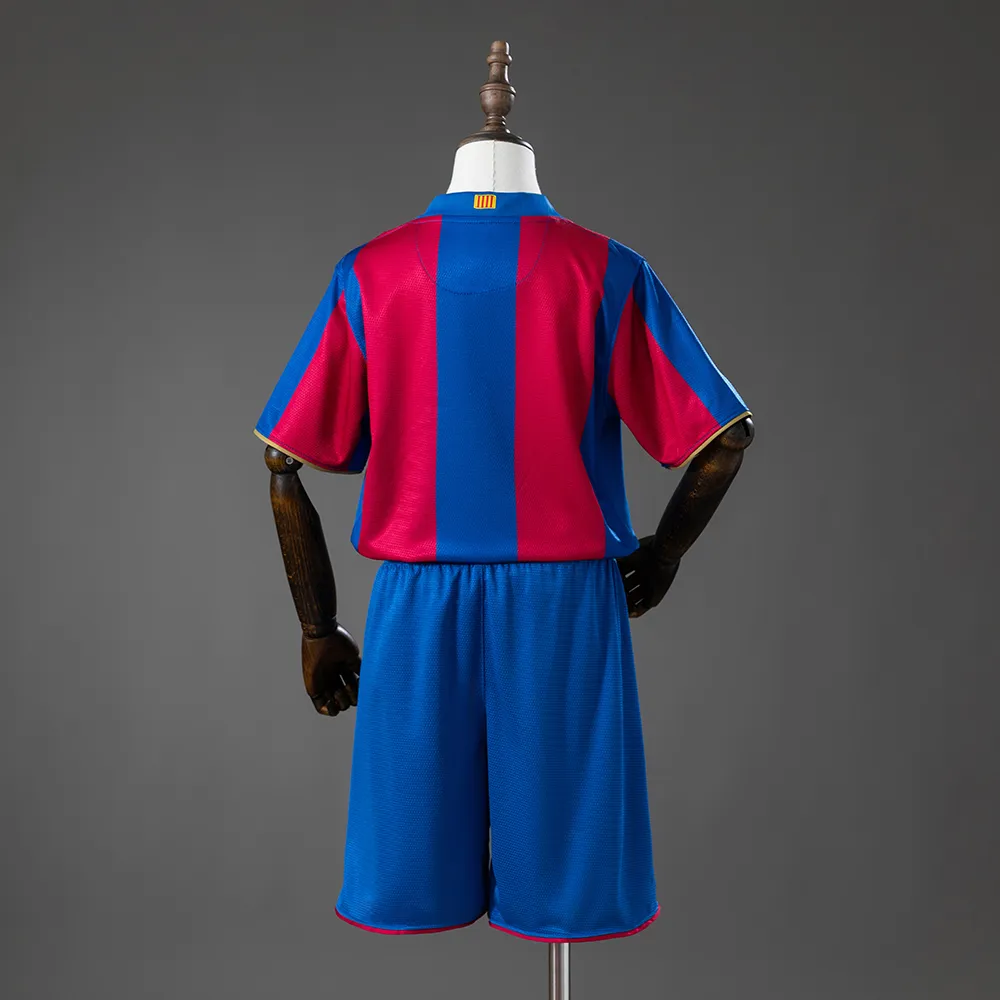 Barcelona 07/08 Home Retro Kids Kit Jersey