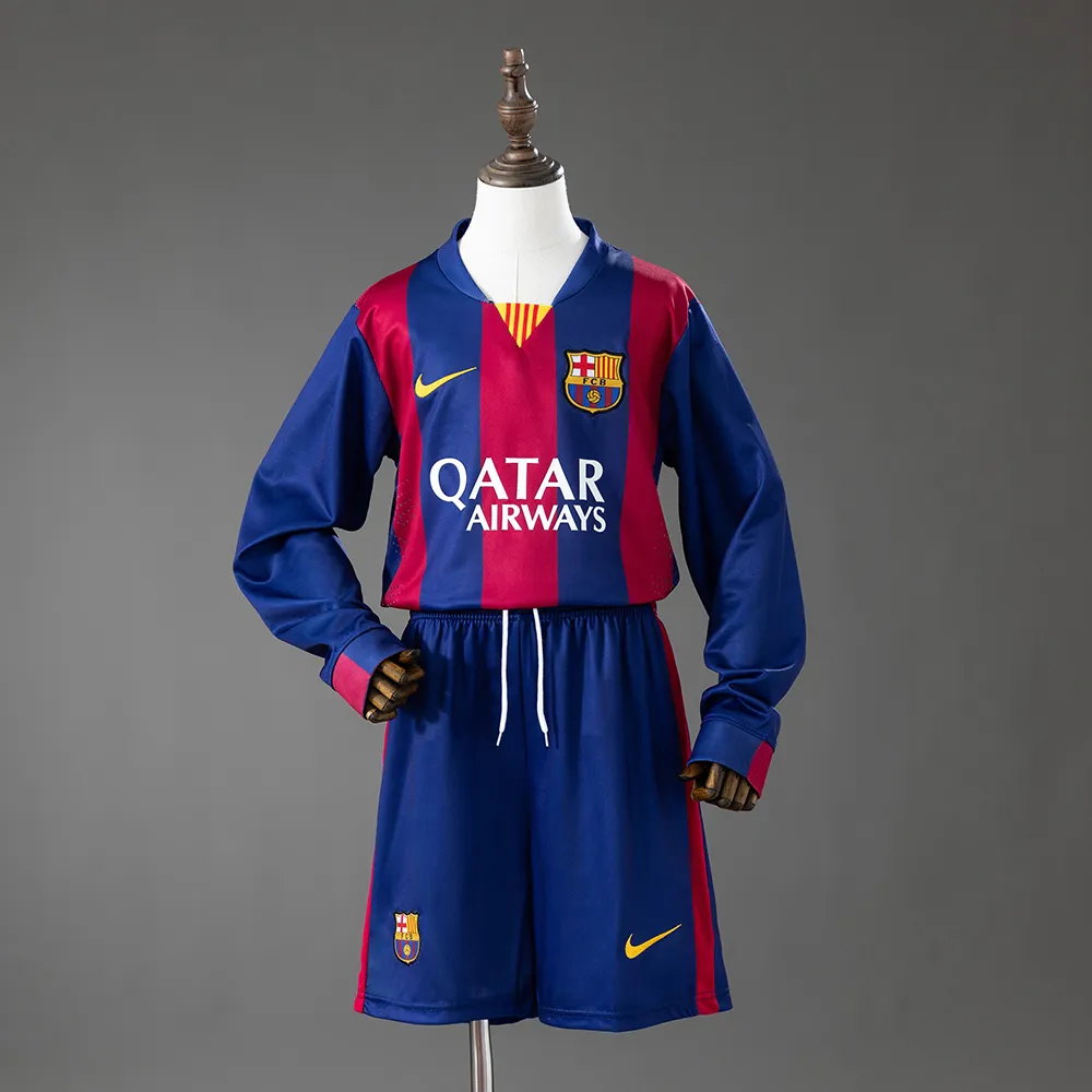 Barcelona 14/15 Home Retro Long-Sleeve Kids Kit Jersey — 2/2