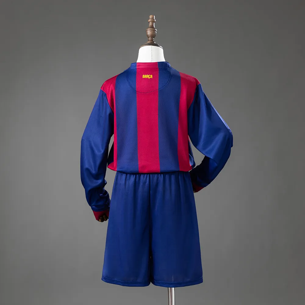 Barcelona 14/15 Home Retro Long-Sleeve Kids Kit Jersey