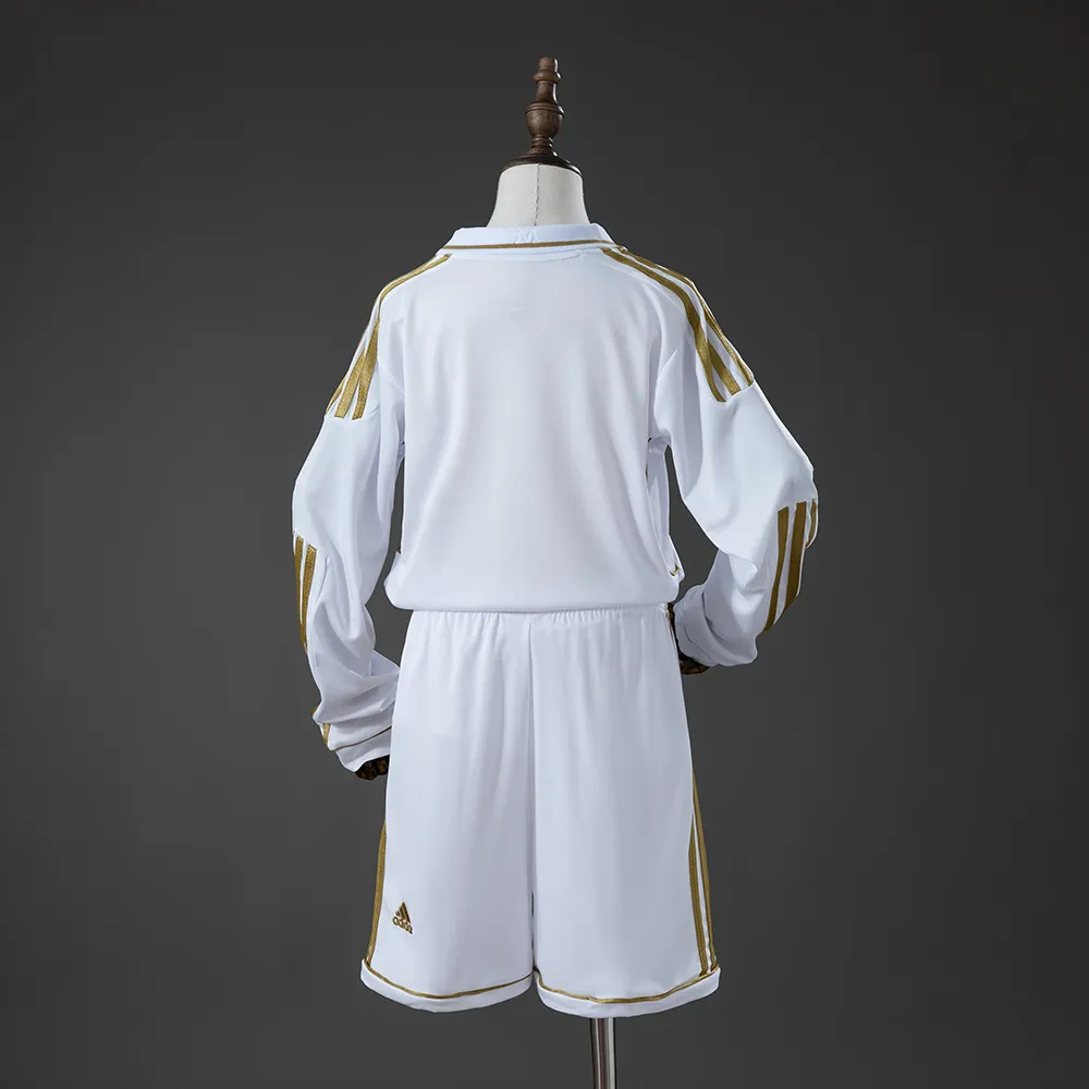 Real Madrid 11/12 Home Retro Long-Sleeve Kids Kit Jersey