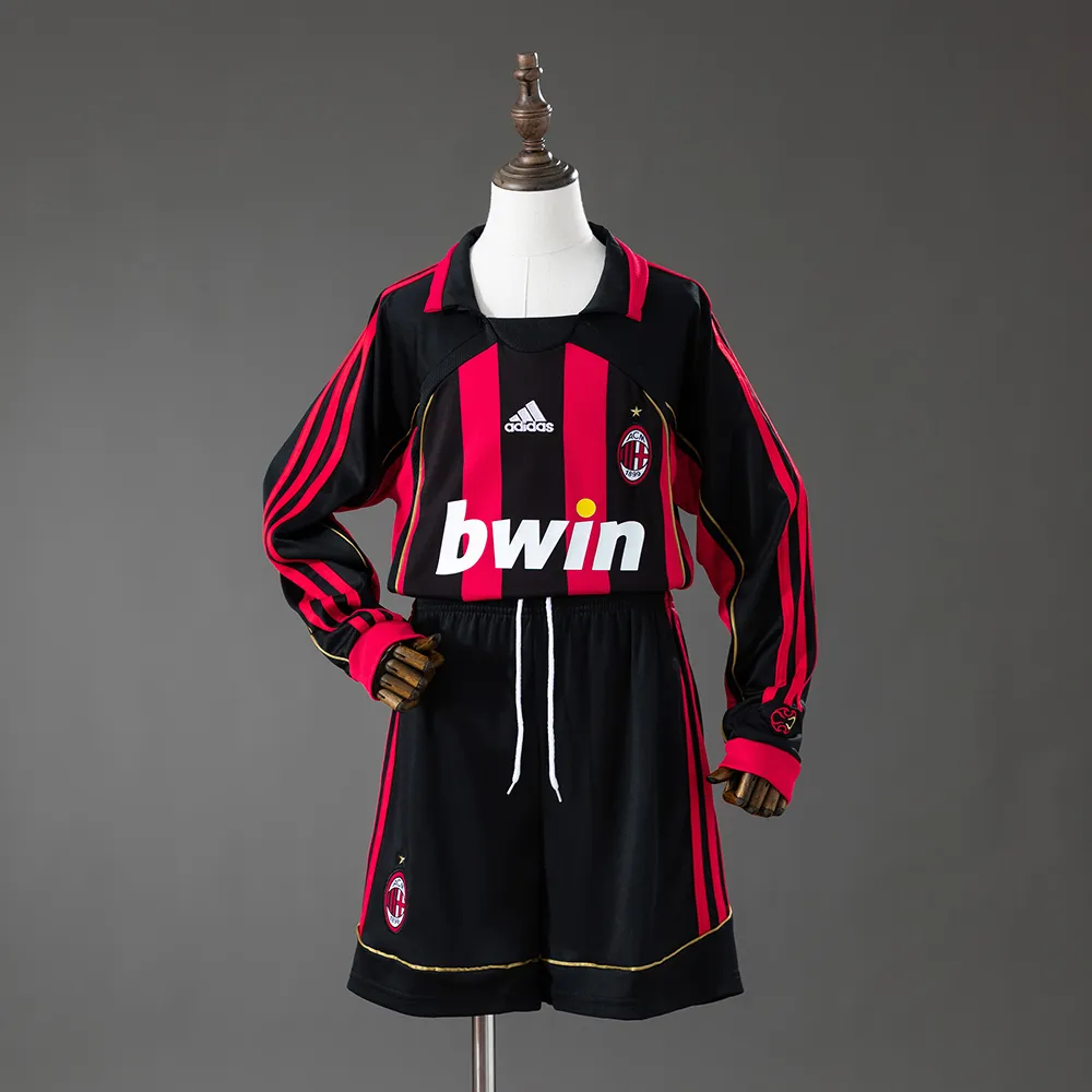 AC Milan 06/07 Home Retro Long Sleeve Kids Kit Jersey — 2/2