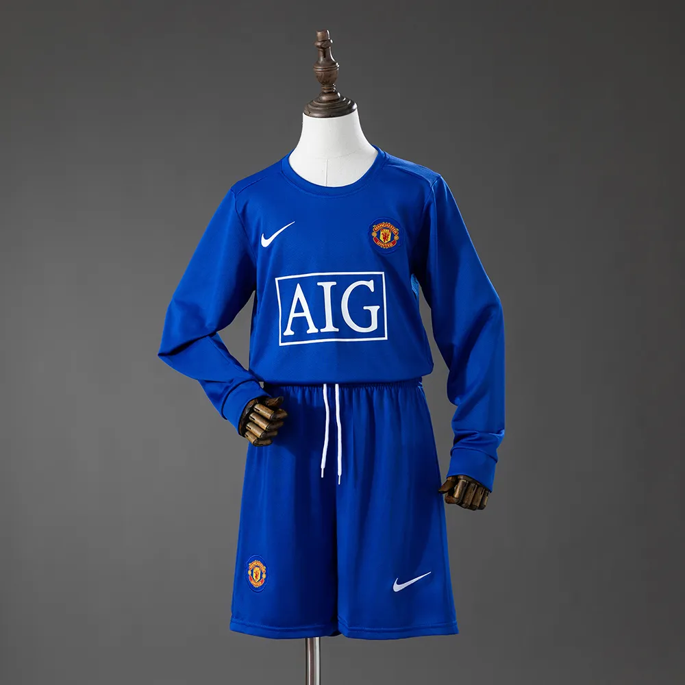 M-U 08/09 Third Away Retro Long-Sleeve Kids Kit Jersey — 2/2