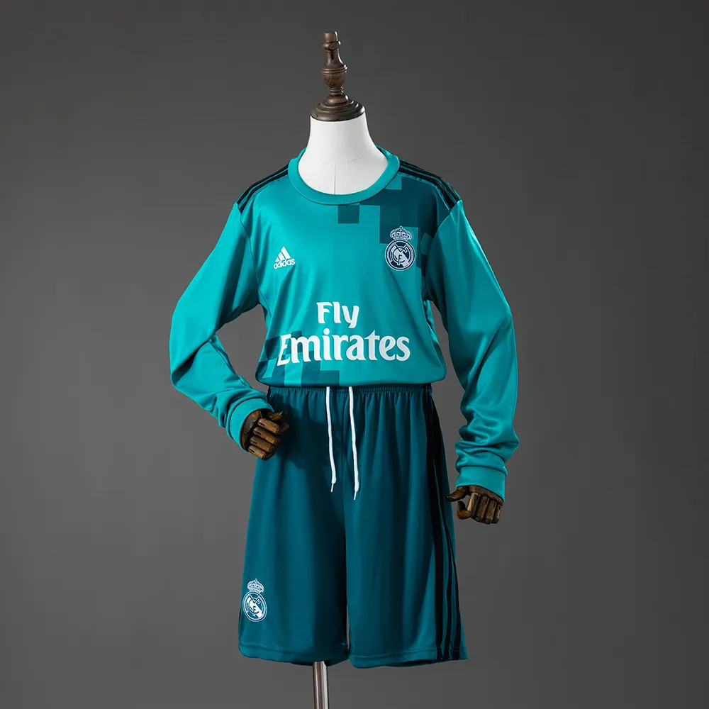 Real Madrid 17/18 Third Away Retro Long Sleeve Kids Kit Jersey — 2/2