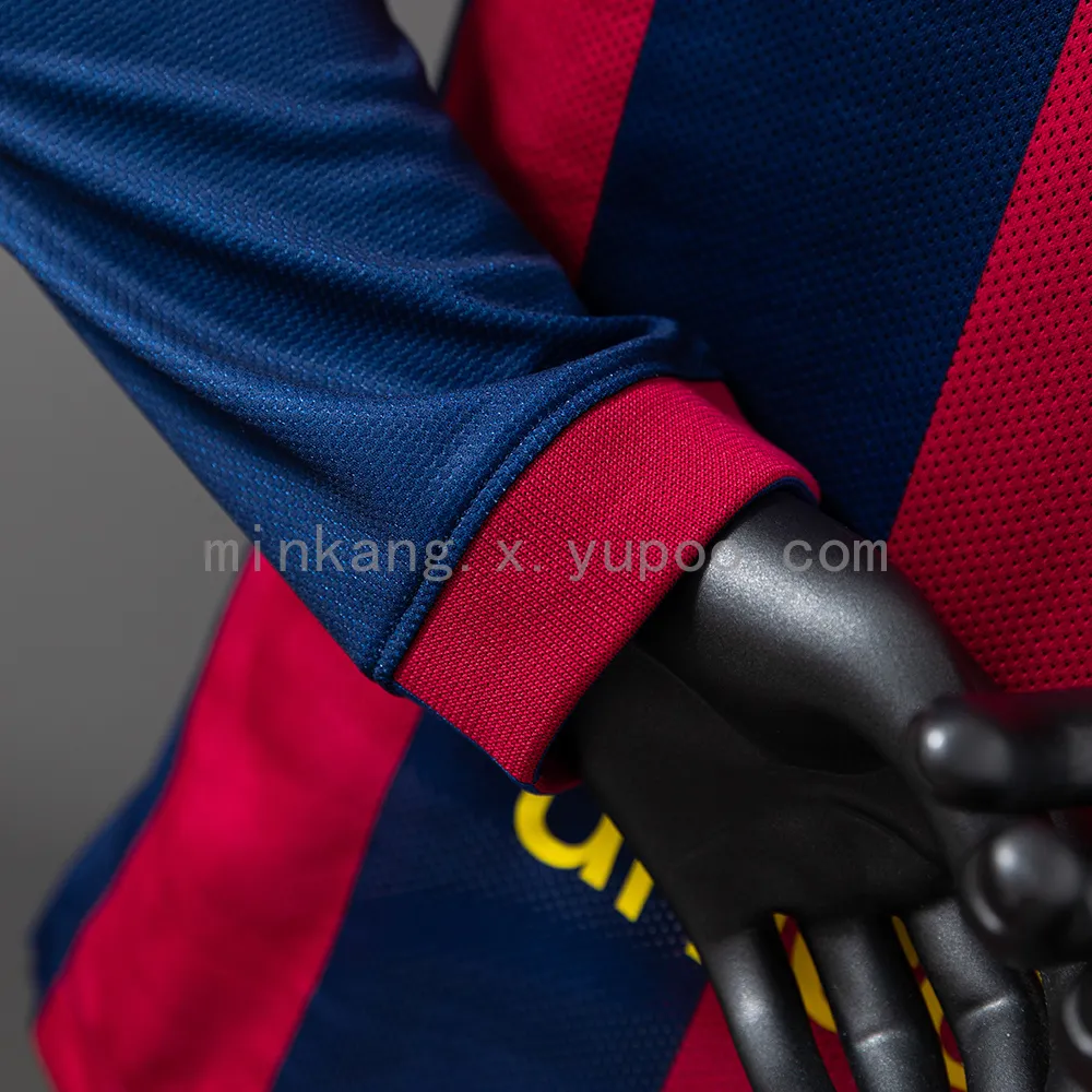 Barcelona 14/15 Home Long Sleeve Player Version Retro Jersey — 1/2