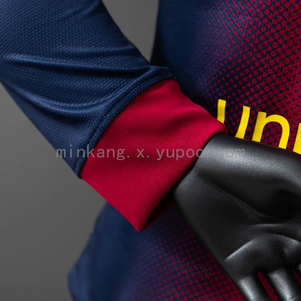 Barcelona 12/13 Home Long Sleeve Player Version Retro Jersey