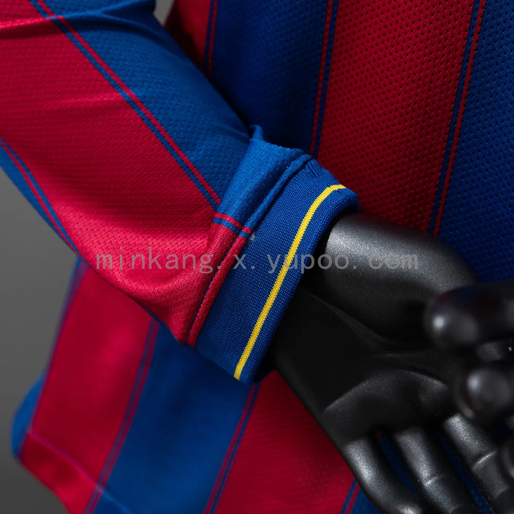 Barcelona 09/10 Home Long Sleeve Player Version Retro Jersey