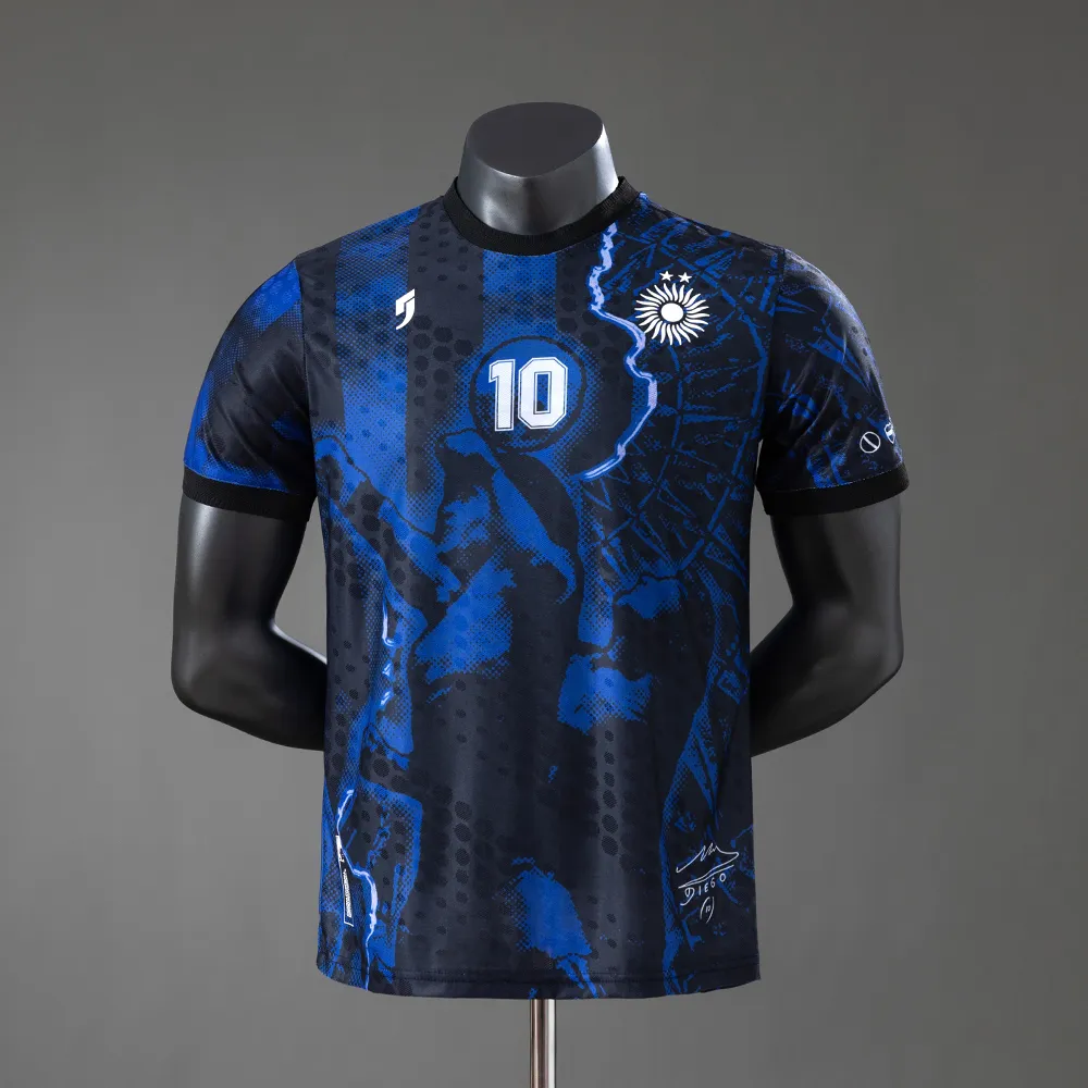 Argentina Maradona #10 Special Edition-Blue Player Version Jersey — 2/2